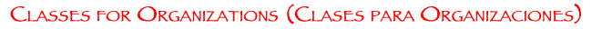Classes for Organizations
