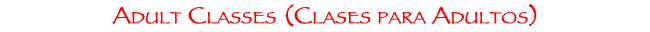 Adult Spanish Classes